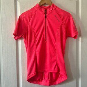 Endura Women's Hot Pink Short Sleeve Cycling Jersey Half Zip Breathable Medium